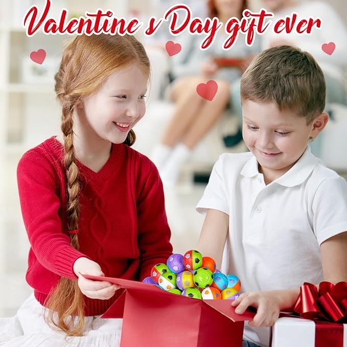 24 Pack Party Favors for Kids 8-12 4-8 Mini Soccer Ball Fidget Spinners Bulk, Valentines Day Gifts for Kids Classroom Goodie Bag Stuffers, Soccer Fidget Toys for Kids Classroom Prize Birthday Gifts