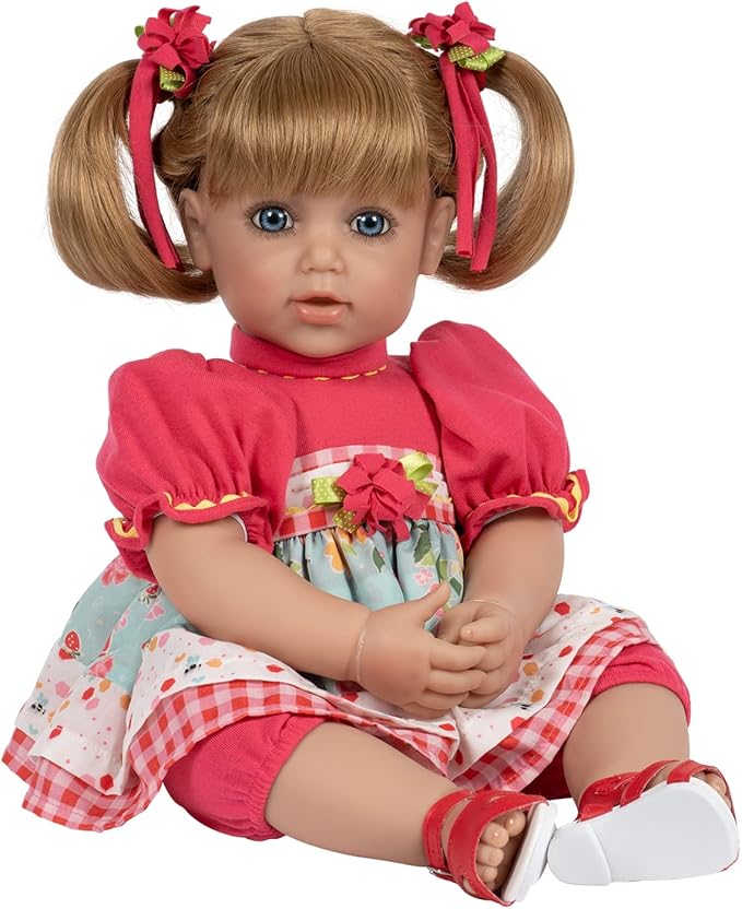 Adora Toddler Time Babies, 20" Premium Doll with Hand Painted Eyelashes and Face, Fresh Baby Powder Scent and Removable Clothing, Birthday Gift for Ages 6+ - Polka Dot Picnic