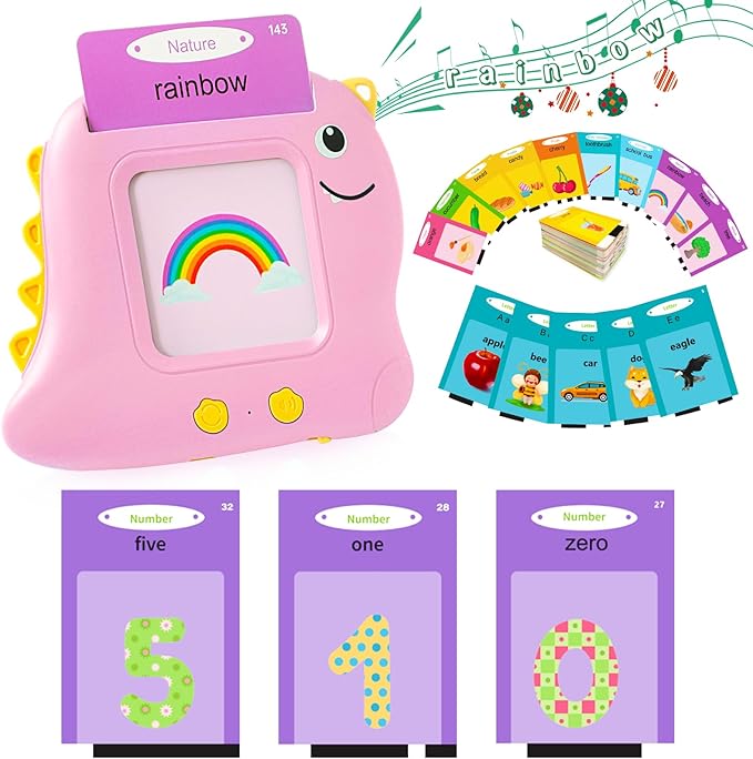 510 Words Pocket Speech Talking Flash Cards - Montessori Speech Buddy Early Learning Speech Buddy Flashcards for Toddlers, Audible Educational Device Speech Therapy Materials Development Sensory Toys