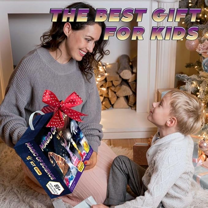 85+ Experiments Magic Kit for Kids Ages 3 4 5 6 7 8, STEM Toys for 9-12 Year Old Boys Girls, Educational Chemistry Physical Magic Tricks Learning Set for Kids Birthday Ideas