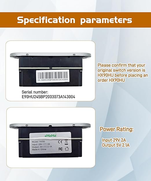 New Emomo HX90HU 5 Button 5 Pin Hand Control with USB for Lazy Boy Lift Chairs Power Recliner