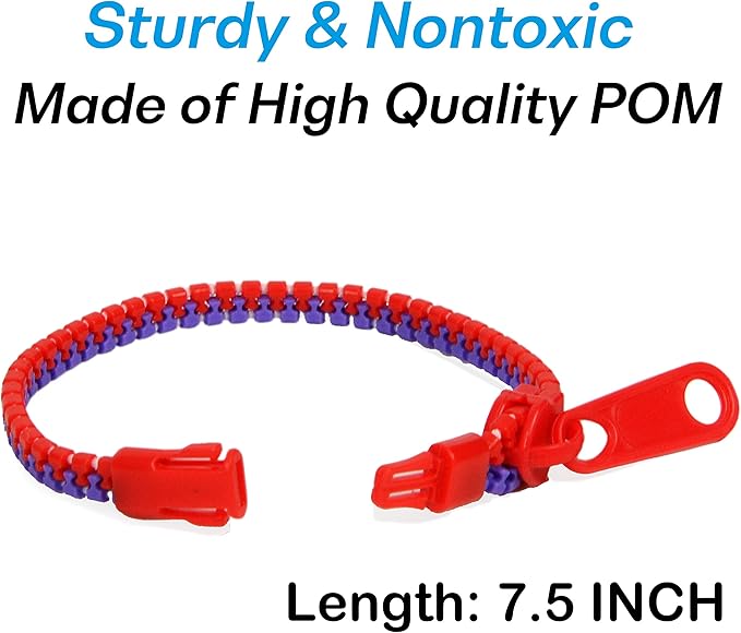 85-Pack Zipper Friendship Bracelets Set,Fidget Friendship Bracelets 7.5 Inches Sensory Toys Party Pack,Friendship Bracelets for Goodie Bag Fillers