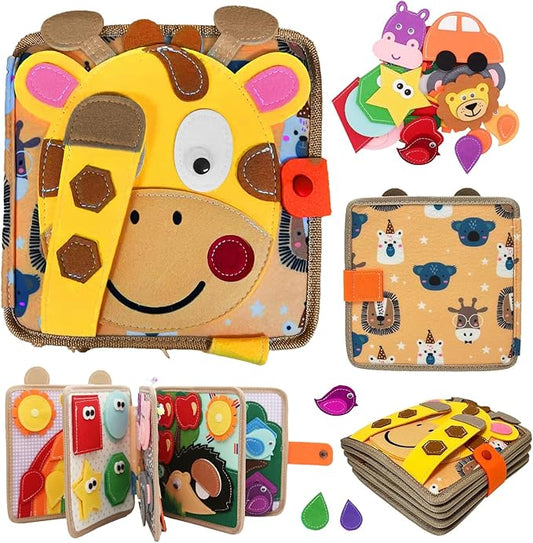 Montessori Busy Book for Toddlers 3, Busy Board Sensory Toys for Toddlers,Montessori Toys for 3+ Year Old Girls Gift,Toddler Travel Activities Educational Toys