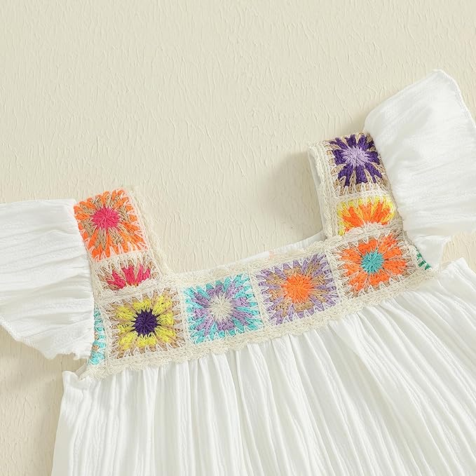 6M-5T Little Girl Clothes Boho Outfit Straps Hearts Shirts Cami Tank Tops Wide Leg Pants Baby Girl Summer Clothes