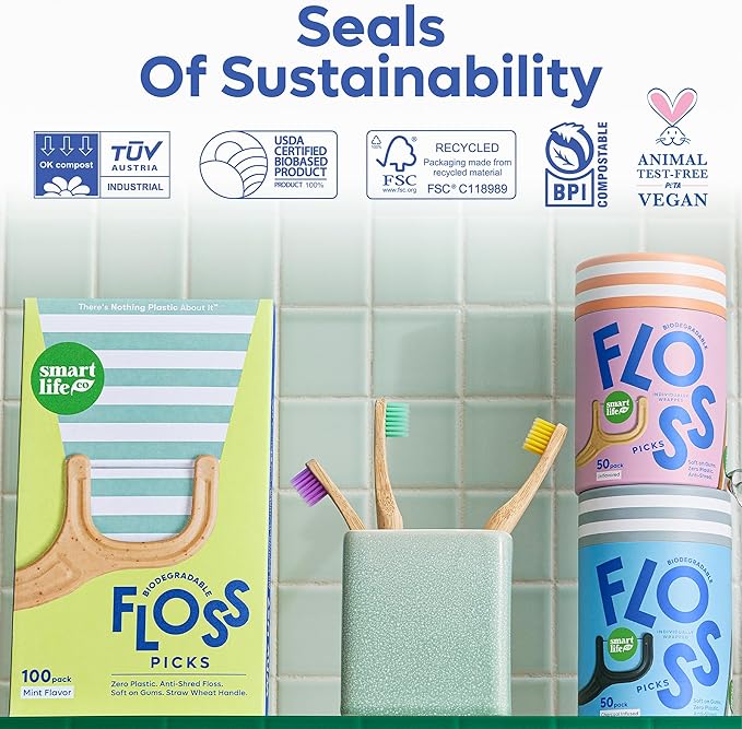 Kids Bamboo Toothbrushes (6 Pack) - Extra Soft Bristles For Toddlers Teeth | Zero Waste Biodegradable Tooth Brushes For Children | Natural Wooden Child Size Handle | BPA Free, Eco-Friendly Compostable