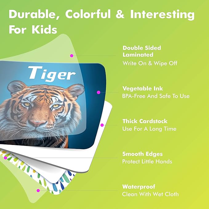 72 PCS Memory Matching Game, Real Animal Matching Cards for Toddlers 36 Pairs Memory Cards for Preschool 4 5 6 Years Old