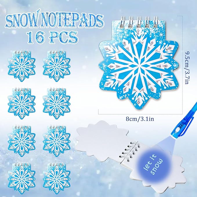 80 PCS Frozen Party Favors frozen birthday party decorations Invisible Ink Pen Mini Notebook Paper Gift bag Silicone Bracelet Keychain Frozen Stuffer Toy Gift