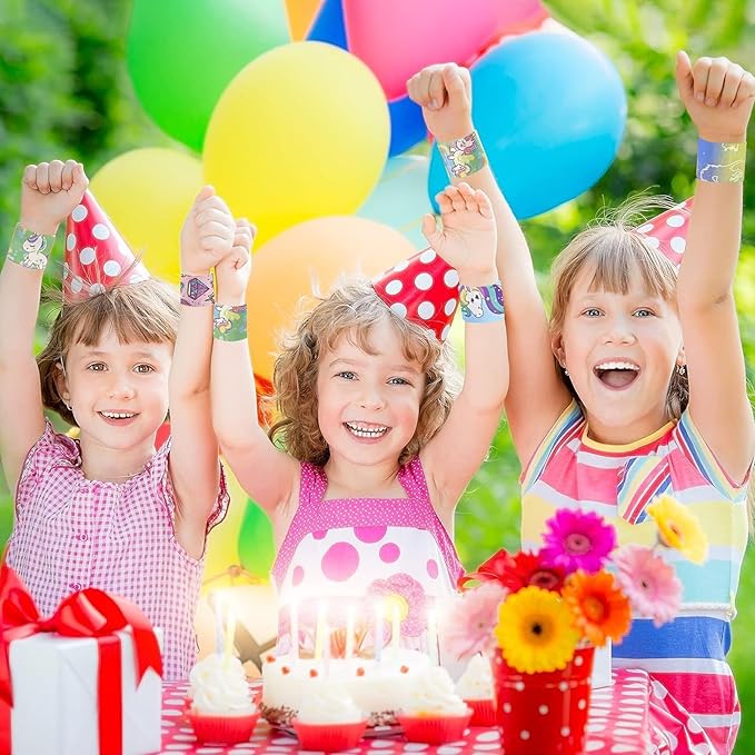 36 PCS Unicorn Slap Bracelets Kids Party Favors,Bulk Snap Bracelet Party Favors Supplies for kids&teens Gifts Teacher Classroom School Favors Prizes Exchanging Gift