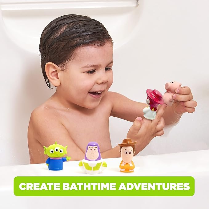 Disney Toy Story Bath Finger Puppets, 10 Pc - Bath Toys, Easter Basket Fillers, Easter Gifts