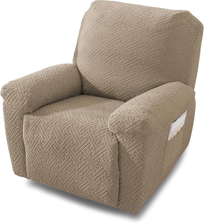 NORTHERN BROTHERS Recliner Chair Covers, Lazy Boy Recliner Covers, Stretchy Cover for Recliner Chairs, Khaki