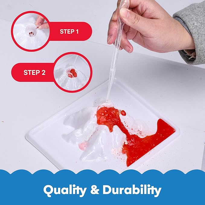 Alpine Choice Volcano Kit - Includes Fast Drying Plaster, Volcano Mold, Non-Toxic Paint and Brush, Stir Stick - Science Experiments for Kids 3+ - STEM Learning Toy - Black