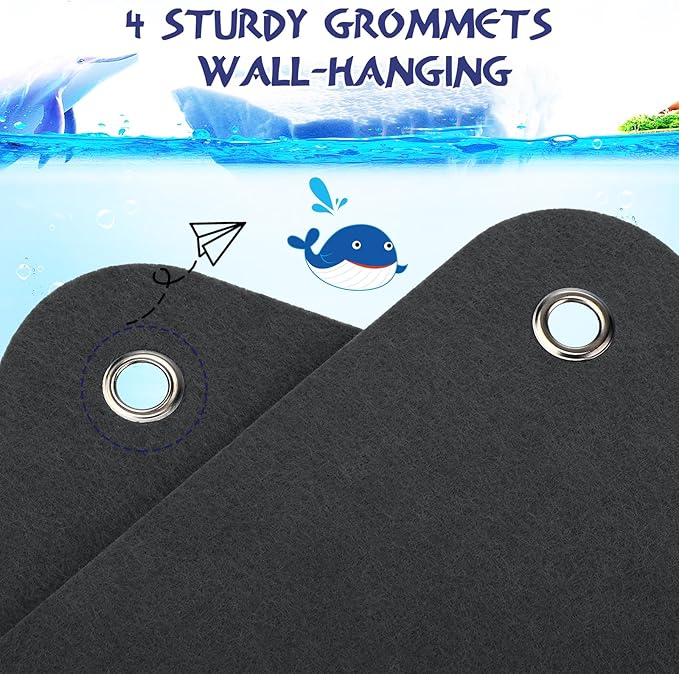 4 Pieces Felt Board for Toddlers Classroom Flannel Board Stories for Preschool Homeschooling, Kids Felt Story Activity Wall Hanging Children Birthday Gifts, 11.8 x 15.75 Inch (Black)