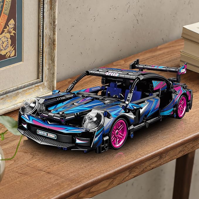 545 Piece Sports Car Model Building Kit for Kids,Teens and Adults,MOC 1:18 Racing Pull Back Car Model Building Set,STEM Educational Building Toy Car,Christmas Birthday Gift for Boy Girl Age 6+