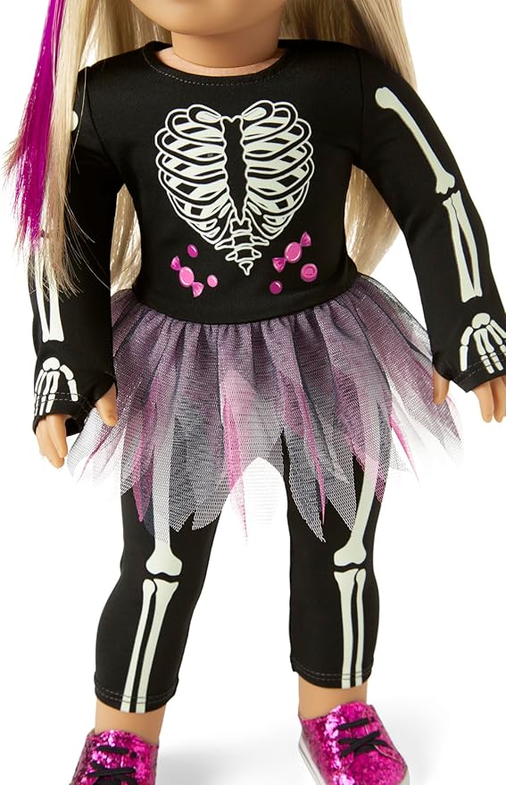 American Girl You, Glow Girl! Skeleton Costume