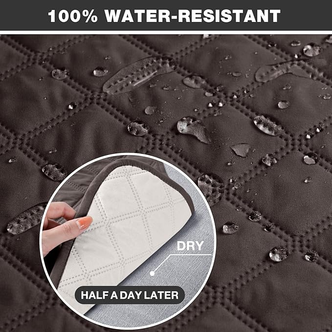 TAOCOCO Non-Slip Recliner Chair Cover Sofa Slipcover, Pet Cover for Small Recliner Chair with Elastic Straps, Washable Reclining Chair Cover Recliner Furniture Protector (23'' Small, Chocolate)