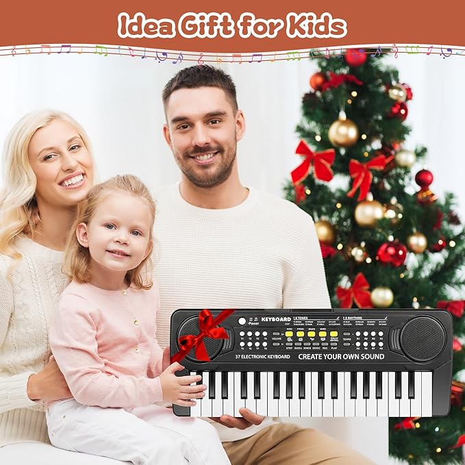 37 Key Upgrade Piano Keyboard for Kids Musical Toys for 3 4 5 6 Year Old Girls Keyboards Pianos for Beginners with Microphone for 3+ Year Old Boys Girls Gifts