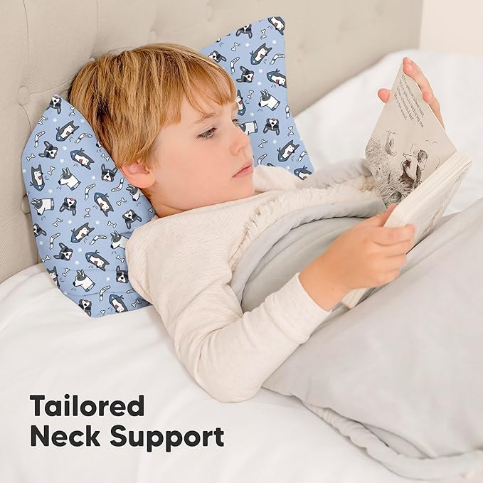 Toddler Pillow with Pillowcase - 13x18 My Little Dreamy Pillow, Organic Cotton Toddler Pillows for Sleeping, Kids Pillow, Travel Pillows, Mini Pillow, Nursery Pillow, Toddler Bed Pillow (Patrol)