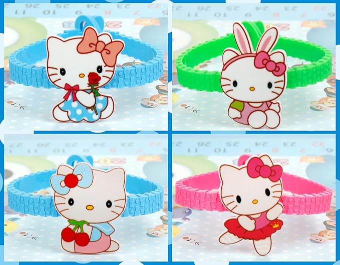 15pcs Cartoon Character Bracelets Wristband Bracelets for Birthday Party Supplies Favors Prize Rewards
