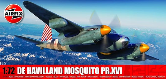 Airfix Model Set - A04065 de Havilland Mosquito PR.XVI Model Building Kit - Plastic Model Plane Kits for Adults & Children 8+, Set Includes Sprues & Decals - 1:72 Scale Model