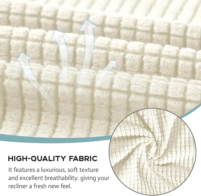 Recliner Chair Cover Lazy Boy Recliner Covers Recliner Covers for Recliner Chair 1 Piece Furniture Protector Prevent wear and pet Hair（Recliner,Beige）