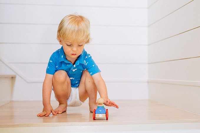 3 Piece Tegu Magnetic Racer Building Block Set, Purple