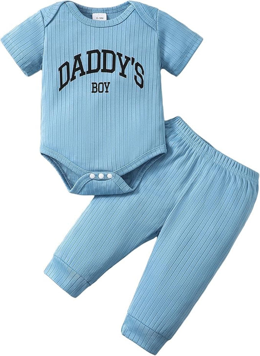SUNNY PIGGY Baby Boy Clothes Newborn Infant Boys Outfits Romper Hat Pants 3PC Set 0-3 3-6 6-12 12-18 Month Clothing Gift