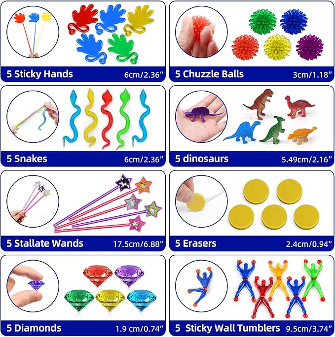 Amy&Benton 200PCS Little Toys for Kids School Prizes for Kids Toys Bulk Party Favors Gifts Treasure Box Toys