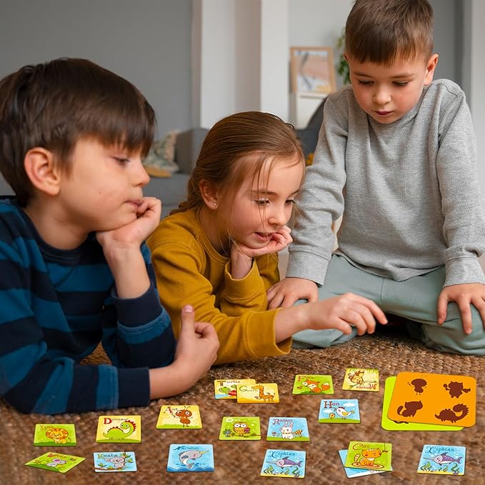 Animal Letter Memory Game ABC Learning for Toddlers, Fun Matching Game, Educational Toys for Kids, Preschool Learning Toys and Alphabet Flash Cards for Boys & Girls Age 4 to 8