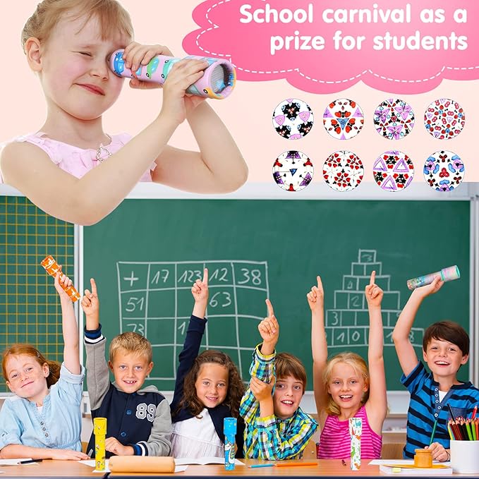 15 Pcs Classic Kaleidoscopes Kids Birthday Party Favor Old Fashioned Vintage Educational Toys Stocking Stuffers Goodie Bag Fillers for Classroom School Return Gifts Carnival Prizes (Lovely Style)