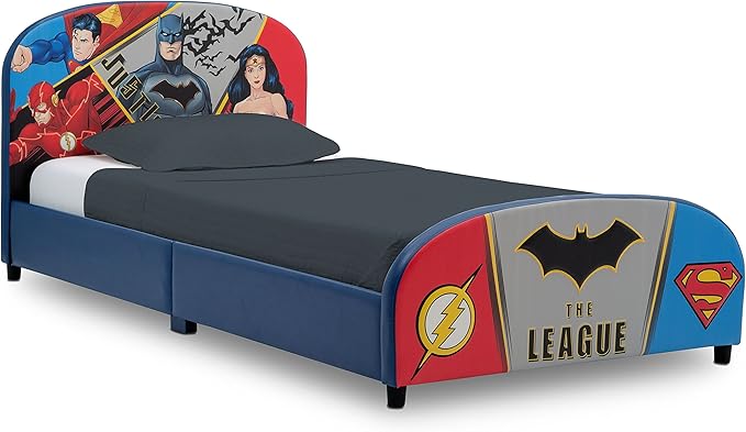 Delta Children Upholstered Twin Bed DC Comics Justice League