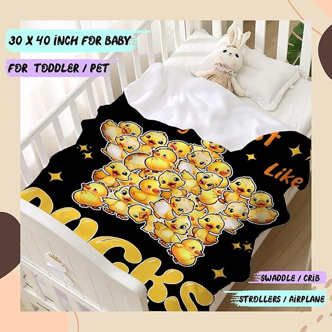 I Just Really Like Ducks Pentagram Adult duck Blanket Kids Funny Blanket Suitable for Bedroom bed sofa Crib Couch Chair outdoor All Season Items That Yellow Duck Lovers Will Love 60"x50"for Teens