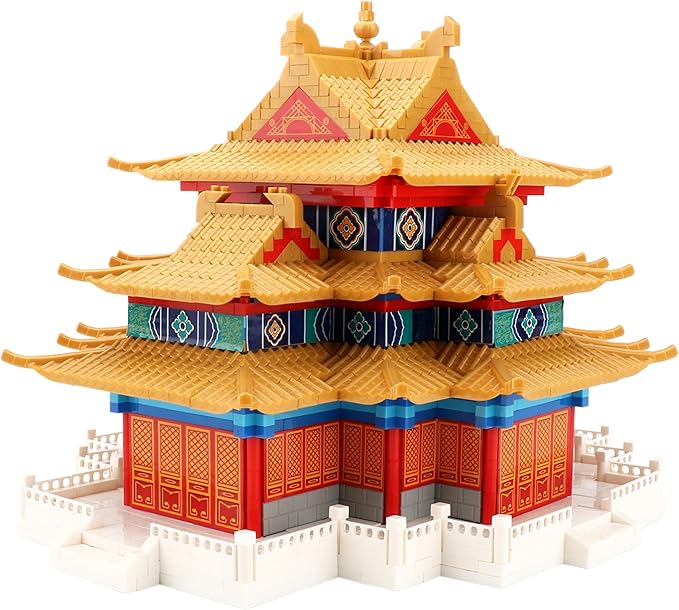 Architecture Building Sets for Adults Micro Mini Blocks, Turret of Palace Building Bricks Set for Kids, Chinese Architecture Kits Creative Present for Ages of 14+(2460PCS)