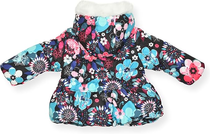 Arctic Quest Little Girls Bib Snow Pants and Ski Jacket Water-Resistant Snowsuit For Kids Winter Jacket For Girls