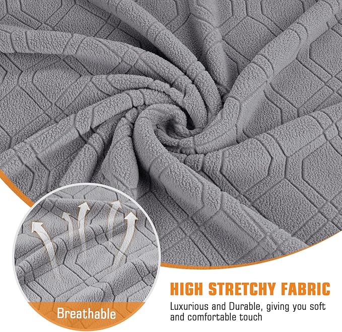 VANSOFY Recliner Cover, 2-Pieces Stretch Reclining Couch Cover with Pockets Loveseat Sofa Slipcovers Soft Washable Furniture Protector for Dogs Cats(Light Gray)