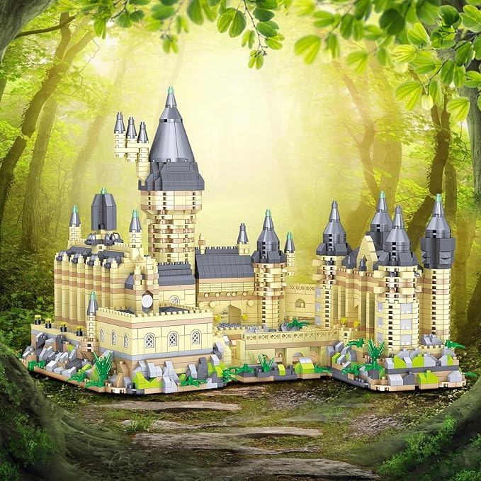 3000+PCS Micro Mini Blocks Magic Castle Building Blocks Toys,Creative Ideals Hog Tower Building Sets, Best Choice for 14+ Boys, Girls or Adults