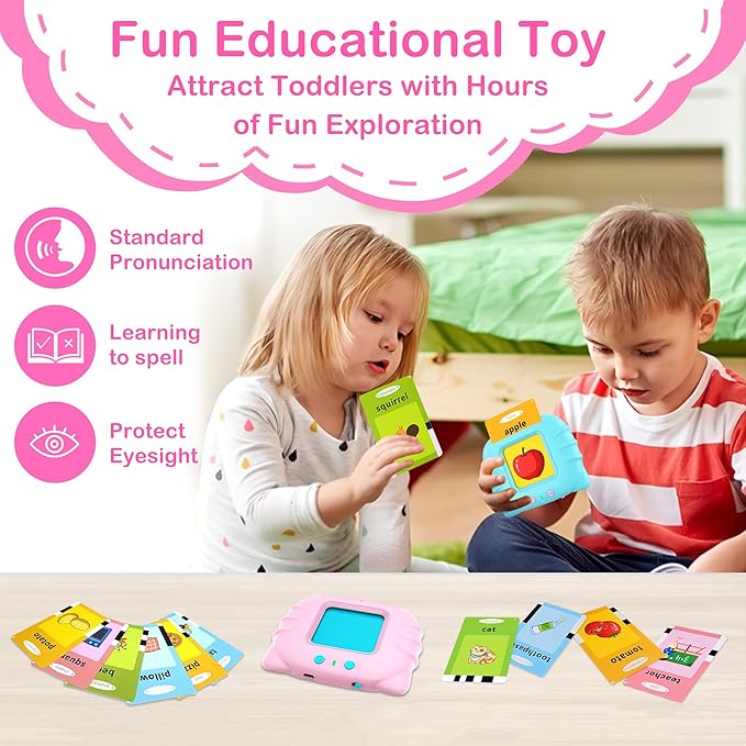 ABC Learning Flash Cards for Toddlers 2 3 4 5 6 Year Old, 510 Sight Words Toddler Toys, Pocket Speech Therapy Toys, Educational Learning Toys, Toddler Flash Cards, Gifts for Boys Girls 2-6