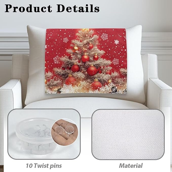 Christmas Decorations Xmas Tree Recliner Headrest Cover for Recliners Breathable Sofa Head Protector for Home Couch Loveseats Decoration 3pcs