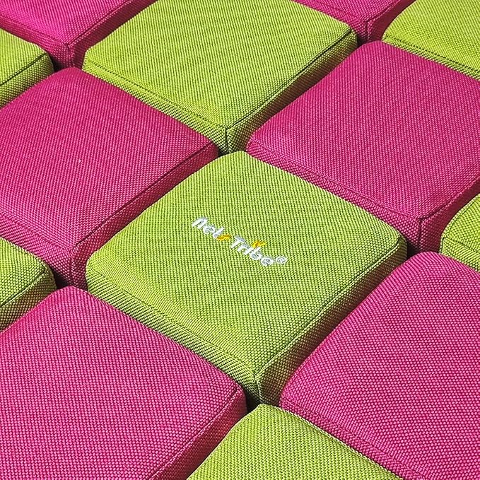 Magnetic Soft Building Blocks for Kids, Magnetic Blocks, Big Blocks, Educational Toys, Incredibly Fun Building Block for Children (Rose red+Green)