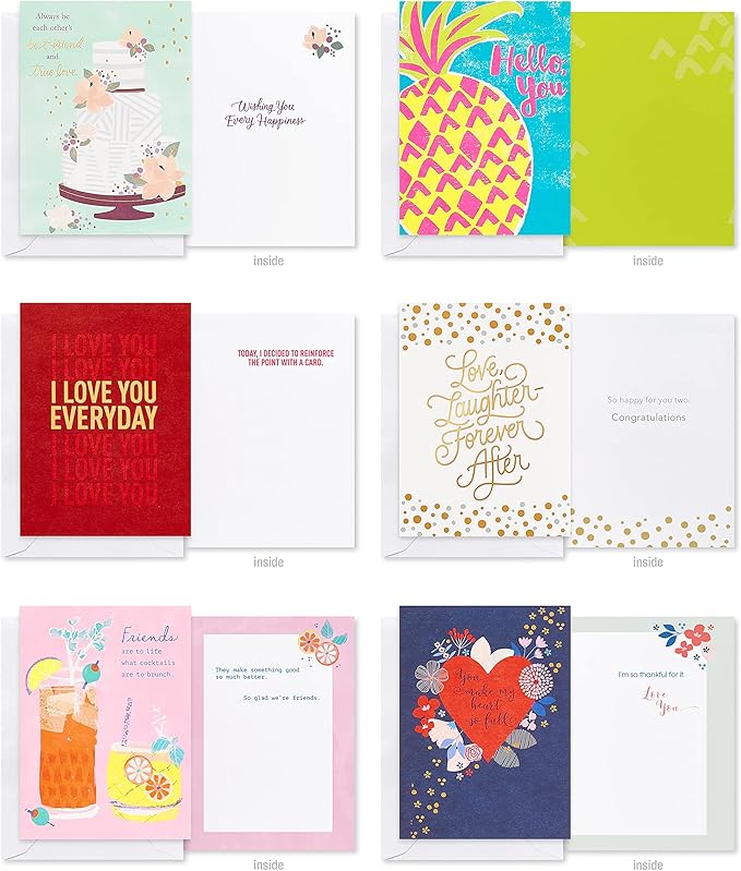 American Greetings Deluxe All Occasion Cards with Envelopes - Birthday, Thanks, Congrats and More (40-Count)