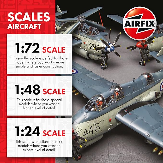 Airfix Model Airplane Kit Gift Set - A06019A Mcdonnell Douglas Phantom FG.1/FGR.2, Plastic Plane Model Kits for Adults & Kids 14+, Skill Level 3, 1:72 Scale WW2 Military Aircraft Models