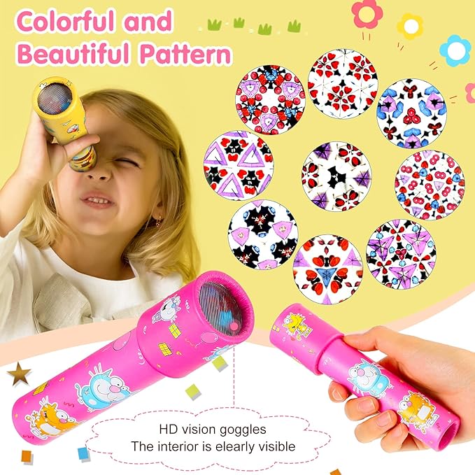 15 Pcs Classic Kaleidoscopes Kids Birthday Party Favor Old Fashioned Vintage Educational Toys Stocking Stuffers Goodie Bag Fillers for Classroom School Return Gifts Carnival Prizes (Lovely Style)