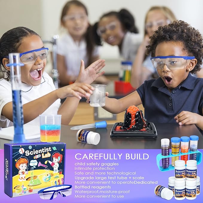 Kids Science Kit STEM Toys - Science Kits for Kids Age 6-8-12, 36 Science Lab Experiments Educational Games, 60+ PCS Science Toys for Kids, Christmas, Birthday Gift for 6-12 Year Old Boys & Girls