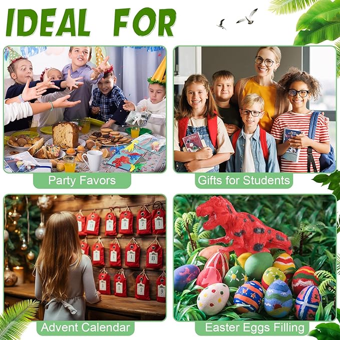 30 Sets Dinosaur Painting Kit with Valentine's Day Cards Dinosaur Figurines Arts and Crafts Exchange Gift Birthday Valentine's Day Party Favor Supplies