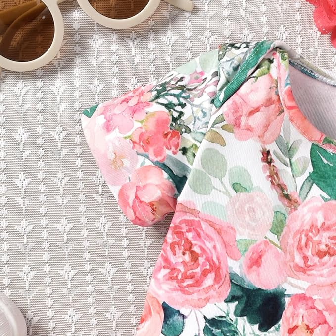 Aalizzwell Newborn Infant Baby Girls Bodysuit Dress