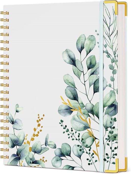 Aesthetic Spiral Notebook Journal for Women, 200 Pages Lined Notebooks 8.5” x 11”, A4 Large Hardcover Spiral Journals with 100 GSM Thick Paper, Cute College Ruled Notebook for Writing Work School