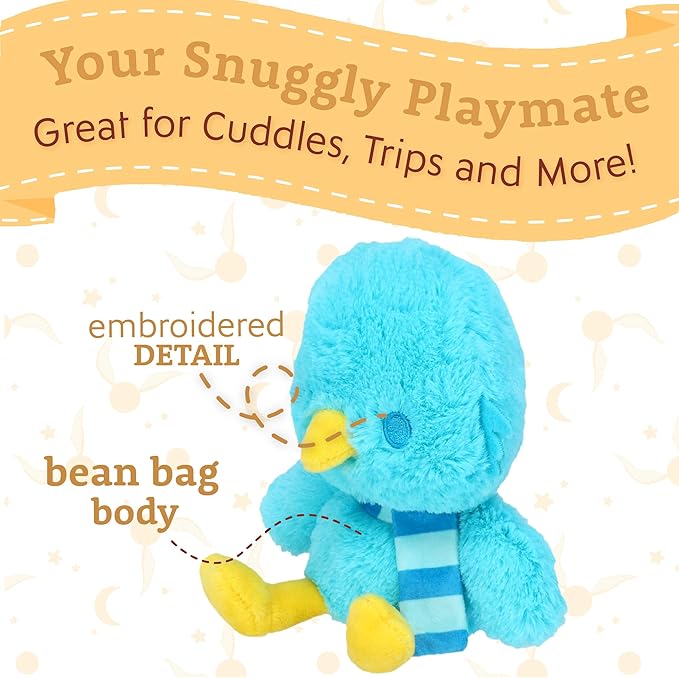 KIDS PREFERRED Harry Potter Ravenclaw Blue Raven Plush Stuffed Animal with Blue Stripped Scarf Hogwarts House Collectible for Babies, Toddlers, and Kids 6 Inches