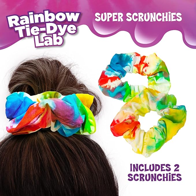 Thames & Kosmos Ooze Labs Rainbow Tie-Dye Lab STEM Experiment Activity Kit | Design & Make Your Own Tie-Dye Socks & Scrunchies | Explore The Science of Color Mixing & Dyeing | Great Party Activity