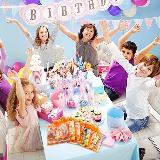 SANNIX 12 Pack Wooden Jigsaw Puzzles for Toddlers 3 4 5 Years Old, Party Favors Animals Jigsaw for Kids, Transportation Educational Puzzles Travel Toy with 12 Organize Bags