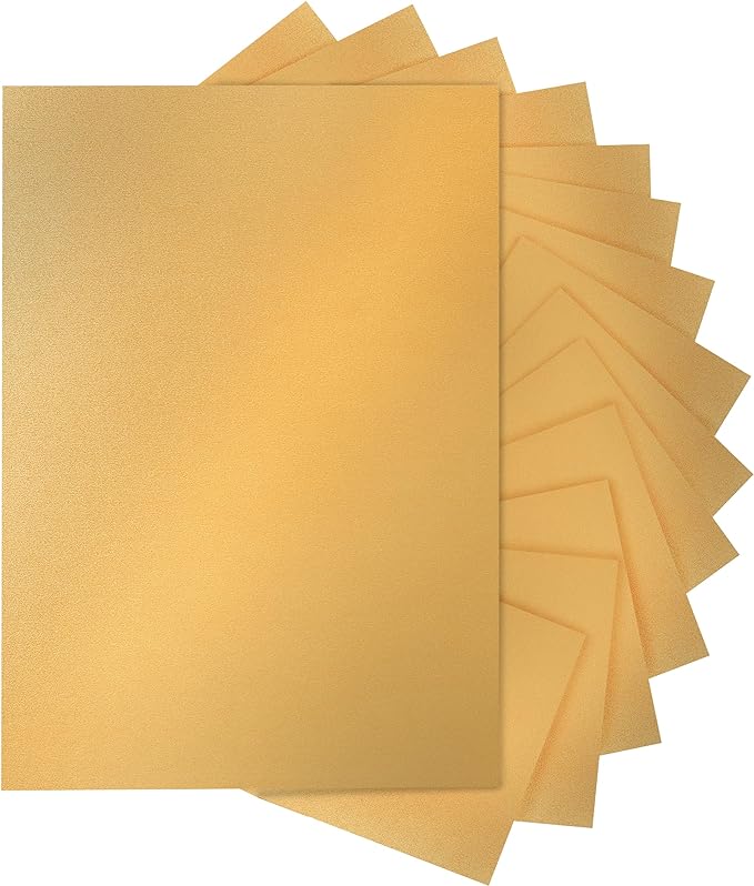 28 Sheets Shimmer Gold Cardstock 8.5 x 11 Metallic Paper, 250gsm/92lb Premium Glossy Paper Card Stock for DIY Cards Making, Anniversaries, Wedding Invitations, School Crafting, Greeting Cards
