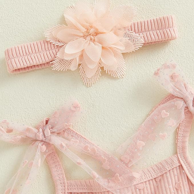 Baby Girl Clothes Daisy Ribbed Bodysuit Sleeveless Romper Dress Summer Outfit for Girls Newborn 3 6 9 12 18 Months